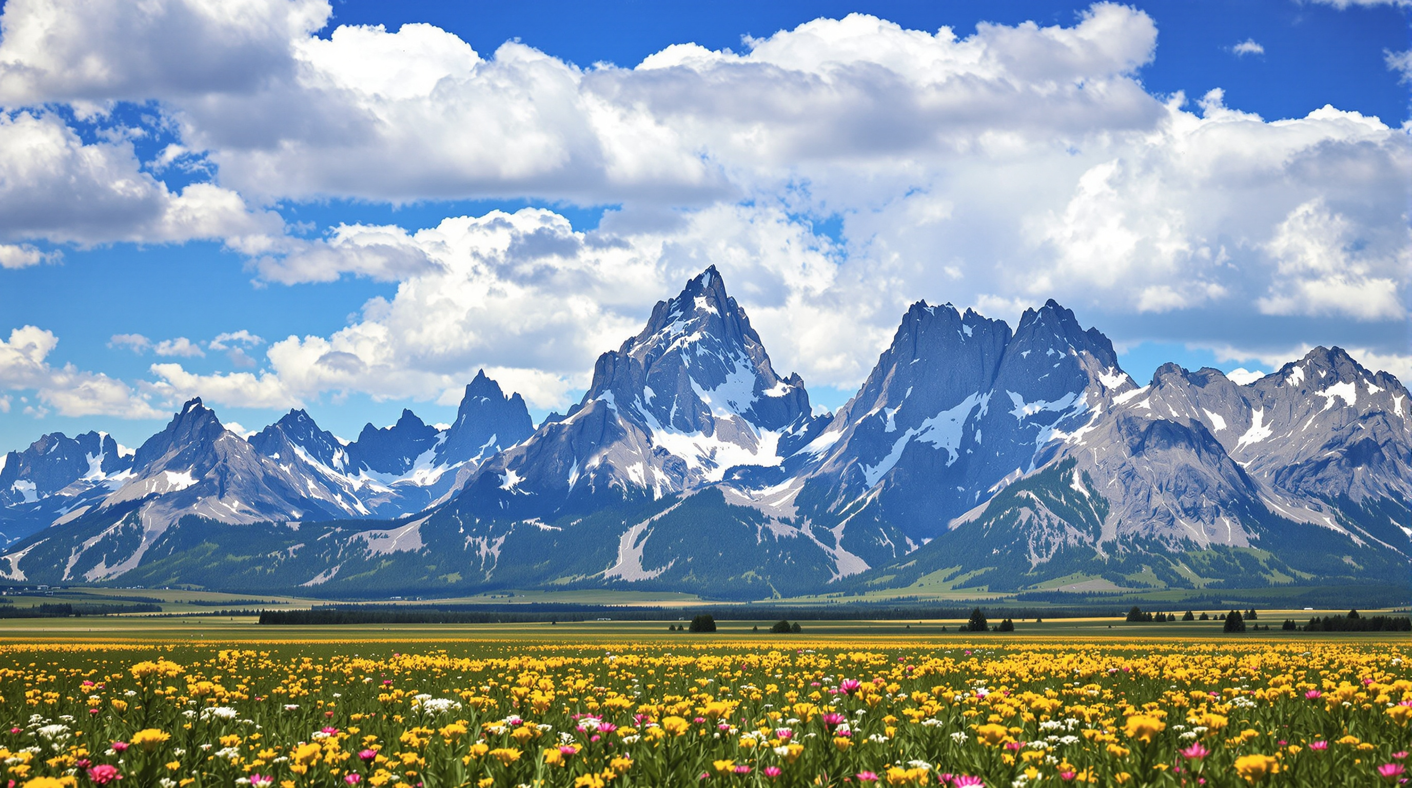 Grand Teton Mountains overlooking Jackson Valley
